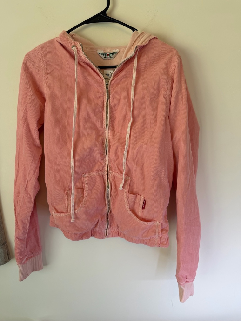 Hard Tail Light Pink Zip-Up Hoodie